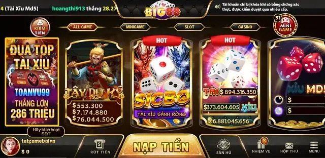 Big88 App là một cổng game có uy tín bền vững