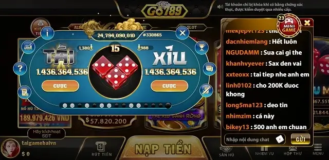 Tài xỉu Go789 Nl là xanh chín và minh bạch