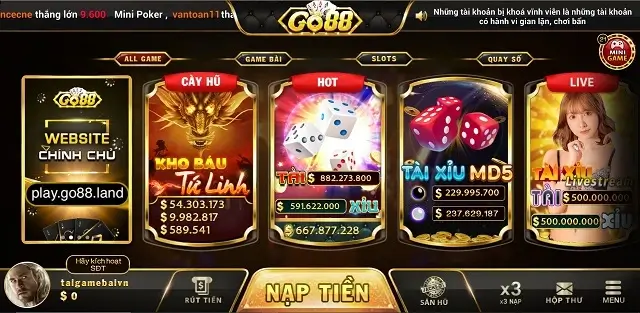 Cấu trúc game của Go88 Land hết sức chuyên nghiệp