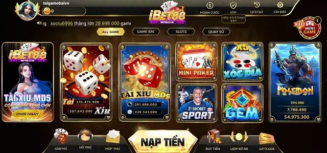 ibet88 Club có giao diện trực quan và hiện đại