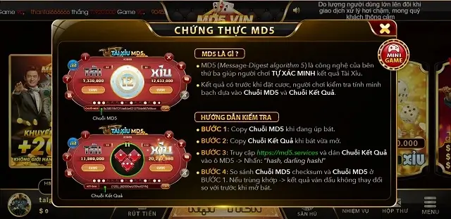 Md5 Fan là cổng game tài xỉu uy tín bậc nhất tại Việt Nam