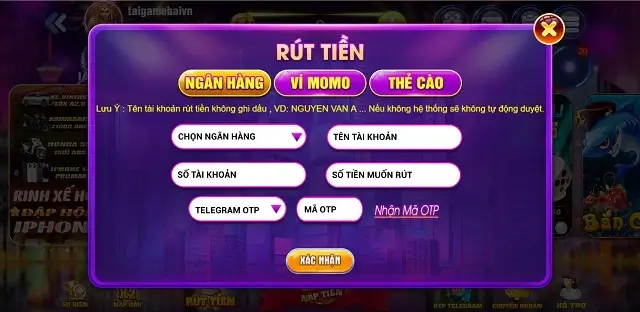 Rút tiền New68 Vin qua đa kênh rất an toàn tỷ lệ 1:1