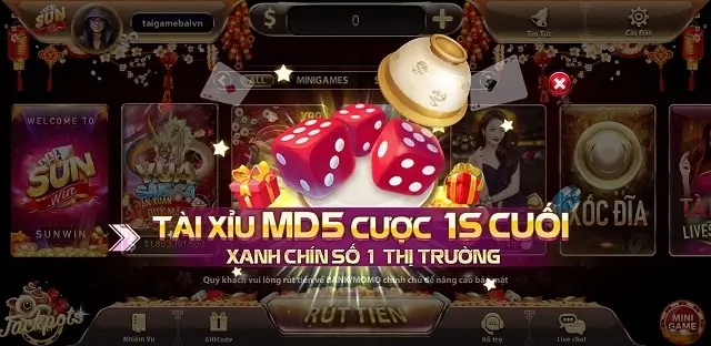 Sunwins win là cổng game tài xỉu xanh chín thật sự