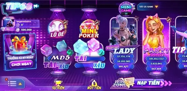 Tip68 Com là cổng game có nét đặc trưng rất riêng