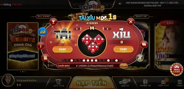 Tài xỉu Top88s Net là công bằng và ngẫu nhiên hoàn toàn