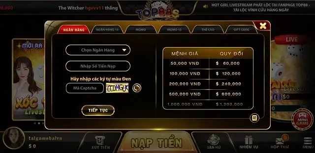 Rút tiến Top88s Net luôn nhanh gọn và bảo mật