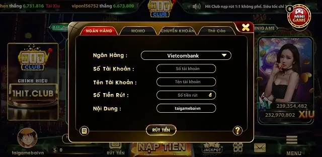 Nên sử dụng chuyên khoản qua Bank để giao dịch trên 1Hit Club