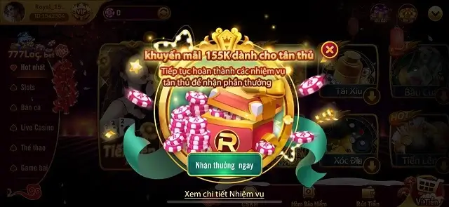 Rất nhiều các gói ưu đãi trên cổng game 777Loc Bet