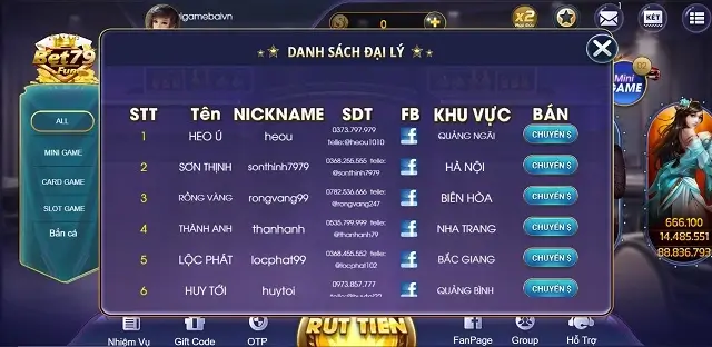 Đang có nhiều Đại lý hợp tác với Bet79 Fun để vận hành trò chơi