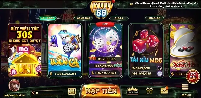 Kul88 Vin là cổng game có giao diện siêu hiện đại