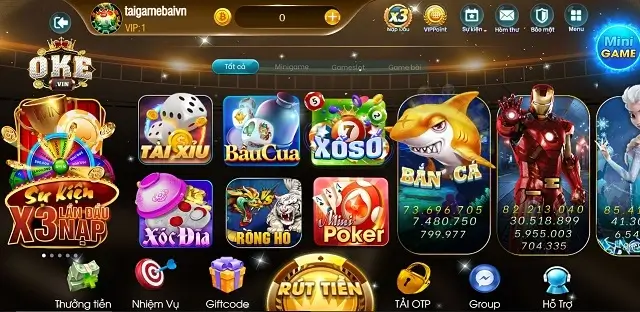 Cổng game Oke Vin là cấu hình đẹp và thực sự cuốn hút