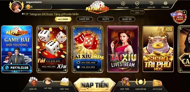 Cổng game Pay79 Club có nền tảng giao diện rất chuyên nghiệp