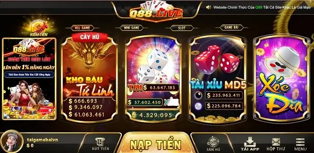 Q88 Live là cổng game truyền thống với các dạng cược cơ bản