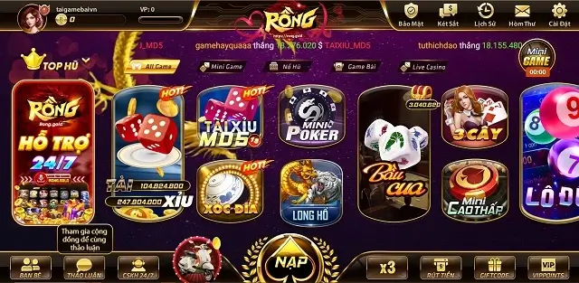 Cổng game Rong Gold đang ngày càng hoàn thiện và phát triển