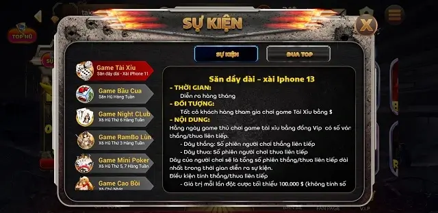 Mỗi game trên Tin68 Vip đều có sự kiện đi kèm