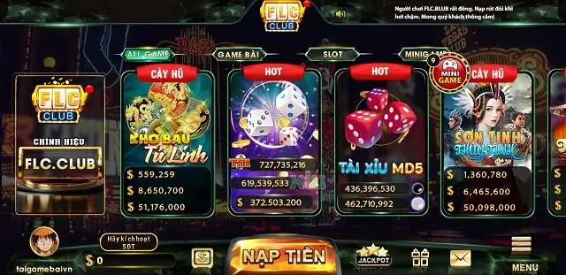 FLC Club game bài là địa chỉ cá cược tài xỉu rất chất lượng