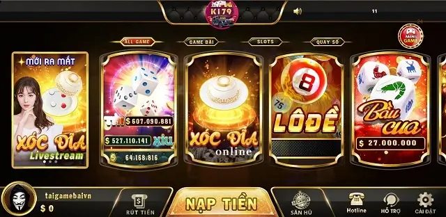 K179 Club mang giao diện game cổ điển