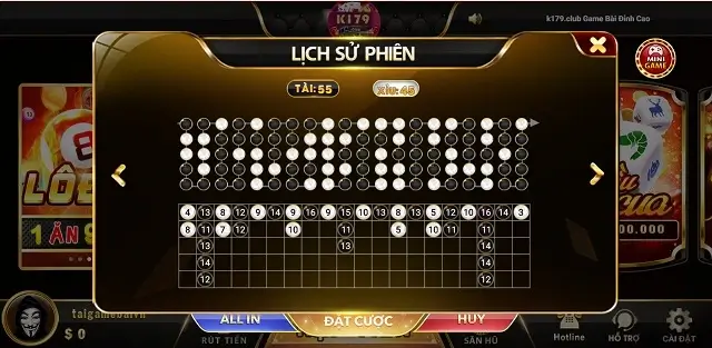 Tài xỉu K179.club là game được truy cập nhiều nhất