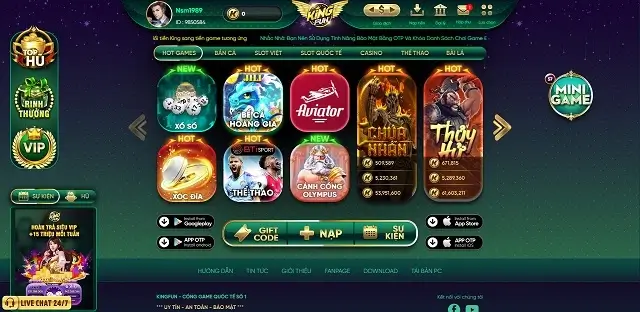 Siêu phẩm game bài Kingvip3 Tv có nền tảng đồ họa độc quyền