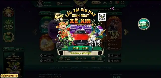 Chơi Kingvip3.tv có cơ hội nhận xe ô tô giá trị cao