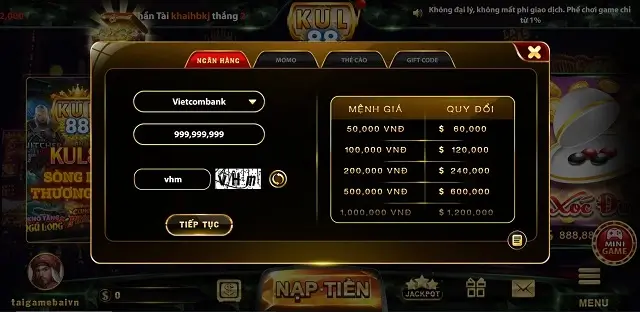 Kul88.Fun có ưu đãi nạp tiền cực sốc 