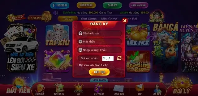 Mẫu đăng ký tài khoản game trên Macao99