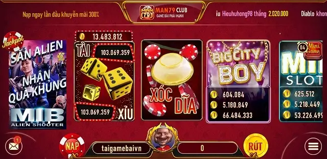 Man79 Club có cấu trúc trò chơi quá chặt chẽ và chuyên nghiệp