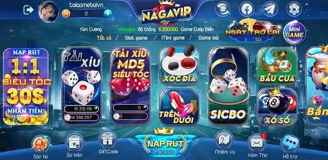 Nagavip Vin sở hữu hình thức và nền tảng chơi game ở đẳng cấp cao nhất