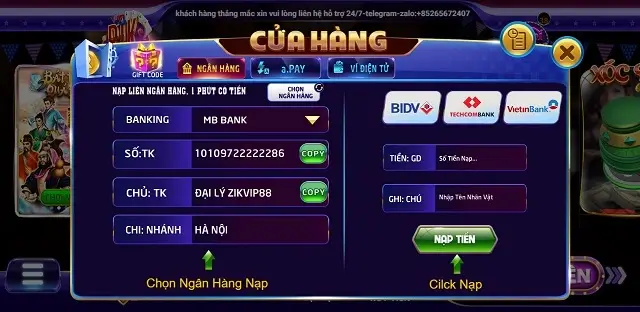 Nạp rút không mất phí tại Rikvip88 City