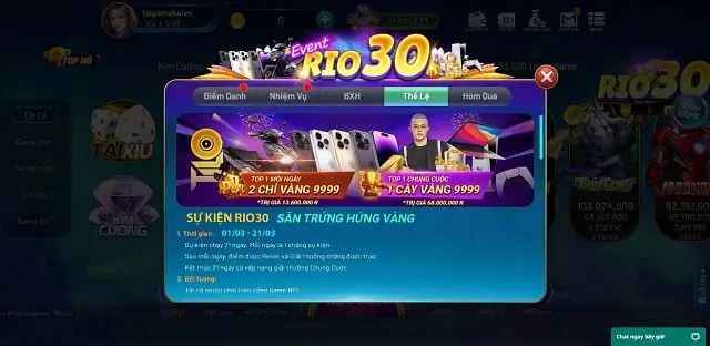 Sự kiện săn trứng hứng vàng tại cổng game Rio66