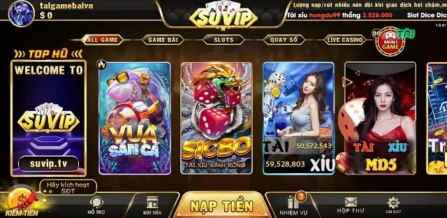 Suvip1 Com là cổng game uy tín mang tầm quốc tế