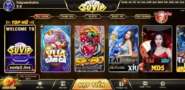 Nhà phát hành game Suvip2 Live có tầm cỡ không thể xem thường