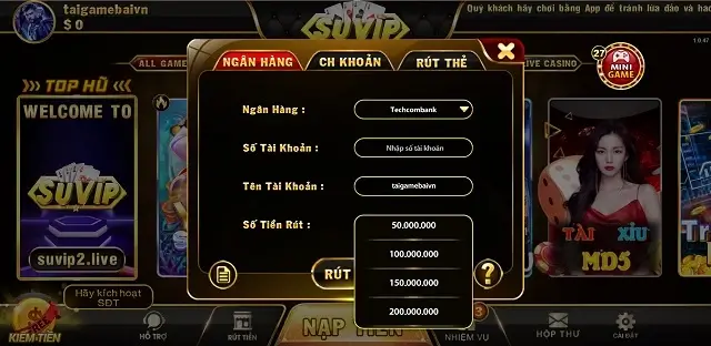 Suvip2 Live có cơ chế thanh toán hiện đại