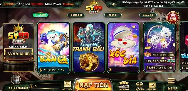 Sv99 Club là thương hiệu game đẳng cấp chính hiệu