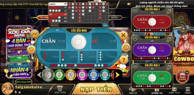 Chế độ chơi chẵn lẻ Multiplay trên cổng game Viva79.win