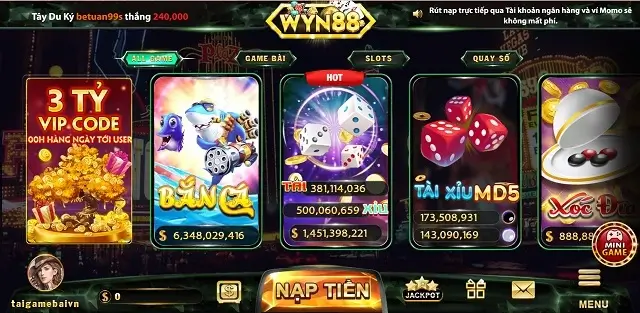 Wyn88 Vip là cổng game có tiềm lực hàng đầu hiện nay