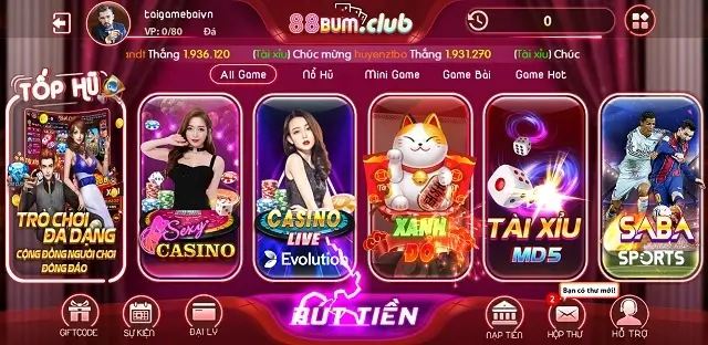 88Bum Club có nền tảng chơi game chuyên nghiệp