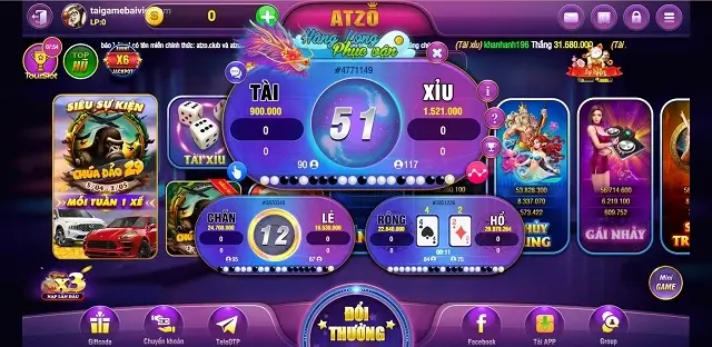 Atzo Tv sở hữu kho game đặc sắc