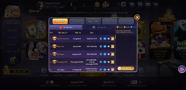 Đại lý nạp rút tiền B29 .Casino