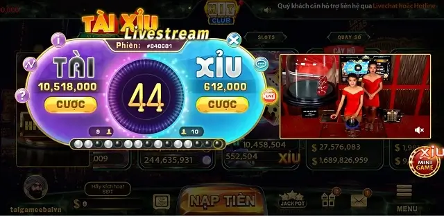 Tài xỉu Live Hit3 Club là trò chơi đẳng cấp cao