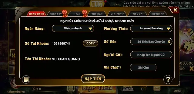 Nạp rút tiền Hit52.Vin