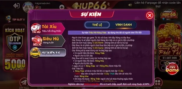 Sự kiện Hup66 Net