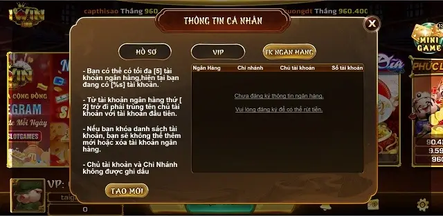 Rút tiền Mewin.Live