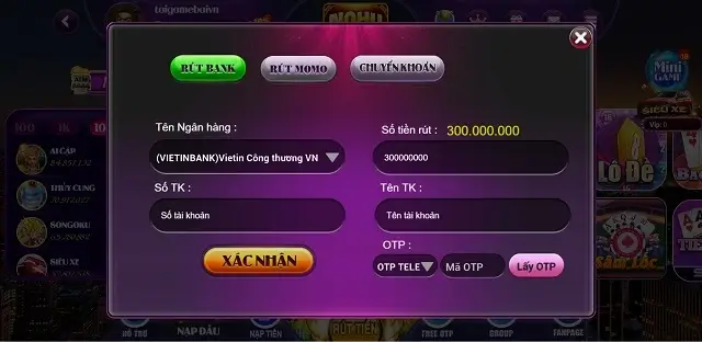 Nohu88 Bet không thu phí dịch vụ nạp rút