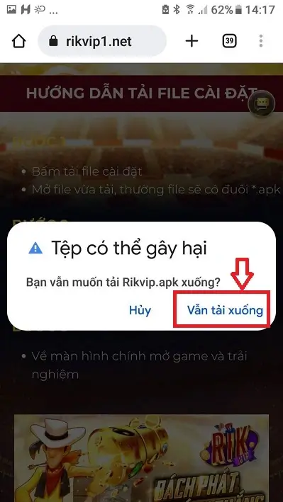 Rikvip1 Net apk cho android