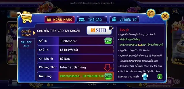 Nạp tiền Rikvip1 Net