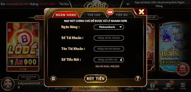 Rút tiền uy tín tại Go88.Net