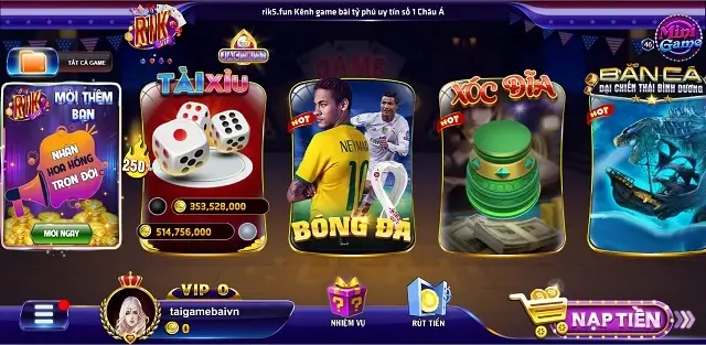 Rik5 Fun là cổng game có giao diện đẹp