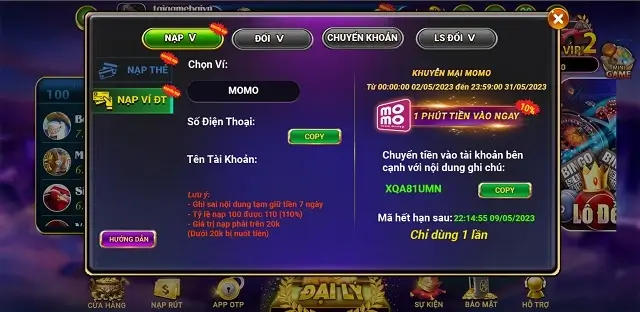 Nạp rút thuận tiện tại Sieuvip.Win