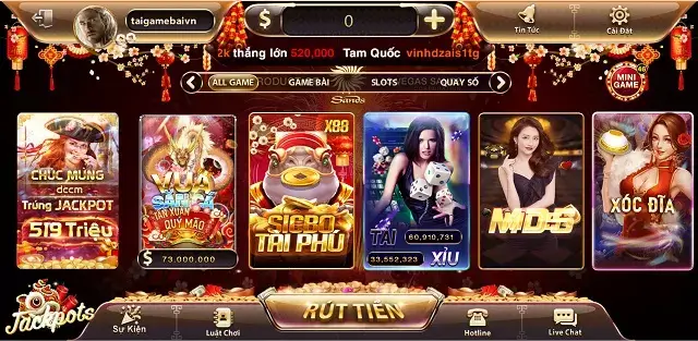 Màn hình trang chủ của Sun10 Bet